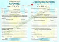 Бланк свидетельства о профессиональном обучении